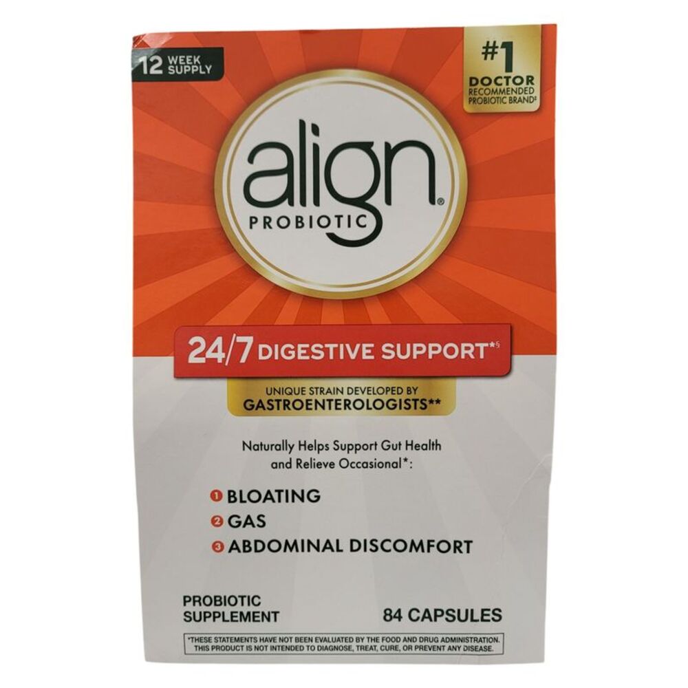 Align Probiotic Digestive Gut Health Daily Supplement Capsules, 84 count